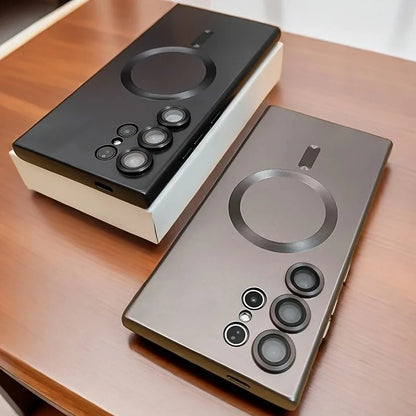 Luxury Magnetic Wireless Charging Case - Shockproof Soft Cover for Samsung Galaxy S26, S25, S24 & S23 Series