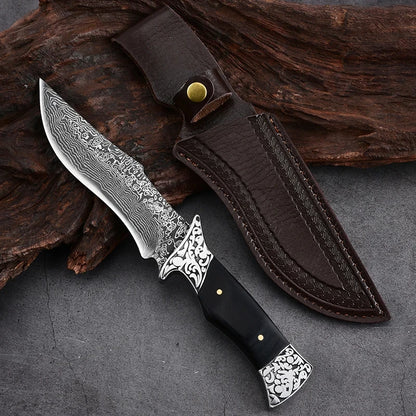 Portable Outdoor Knife – Sharp Straight Blade for Fishing, Camping, and Field Use