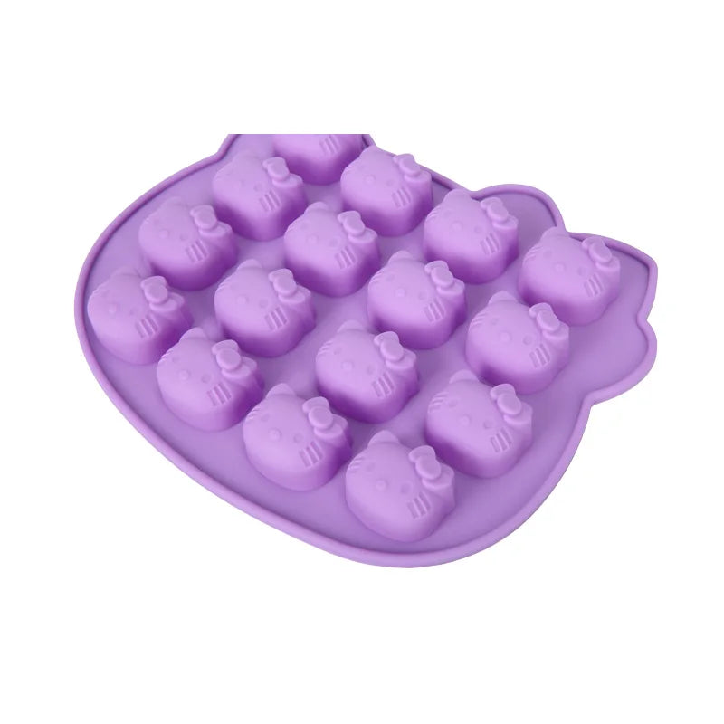 Adorable KT Cat Desserts with 3D Silicone Molds - Ideal for Cake Decorating, Cupcake Toppers, Fondant, Candy, Polymer Clay, Chocolate, and Gumpaste