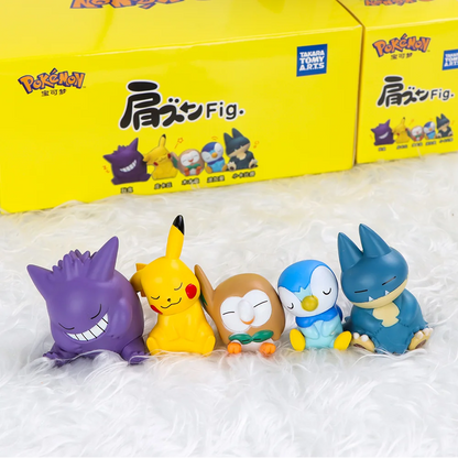 Pokemon Figure Toy Set – Sylveon, Mew, Fuecoco, Plusle, Minun | 4-6pcs Cute Collectible Desktop Decorations with Box
