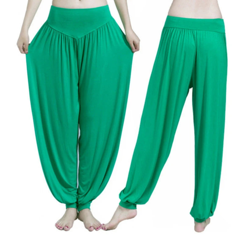 Women's Plus Size Yoga Pants - Colorful Full-Length Leggings for Yoga, Dance, and Tai Chi, Made with Soft Modal Fabric