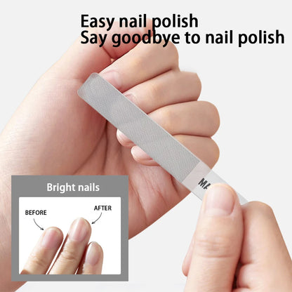 Nano Glass Nail File - Transparent Crystal Nail Buffer for Polishing, Smoothing & Shining Nails