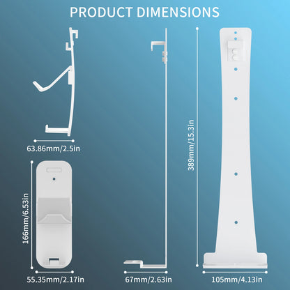 Steel Wall Mount Bracket for PS5 Slim – Stable Metal Wall Stand with Controller & Headphone Holder P5227
