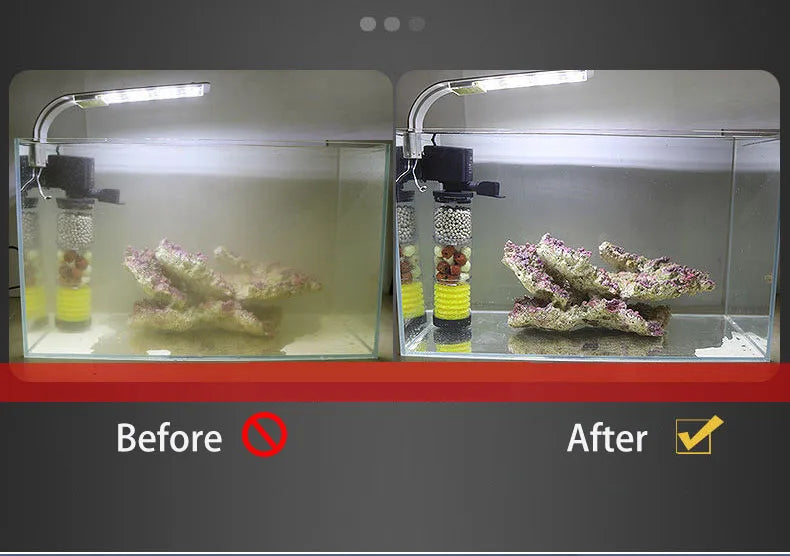 220V Silent Aquarium Filter – Submersible Water Pump with Bio Sponge, Skimmer & Waves Maker for Turtle & Fish Tanks
