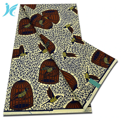 Classic African Wax Fabric - 100% Cotton Soft Ankara Pagne for Women's Dresses