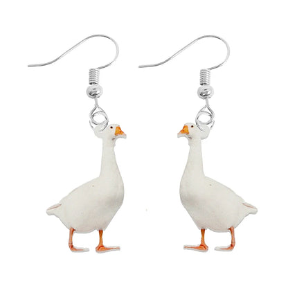 Cute Animal Acrylic Drop Earrings - Funny Custom Jewelry Gifts for Women & Girls with Rabbit, Parrot, Frog & Butterfly Designs