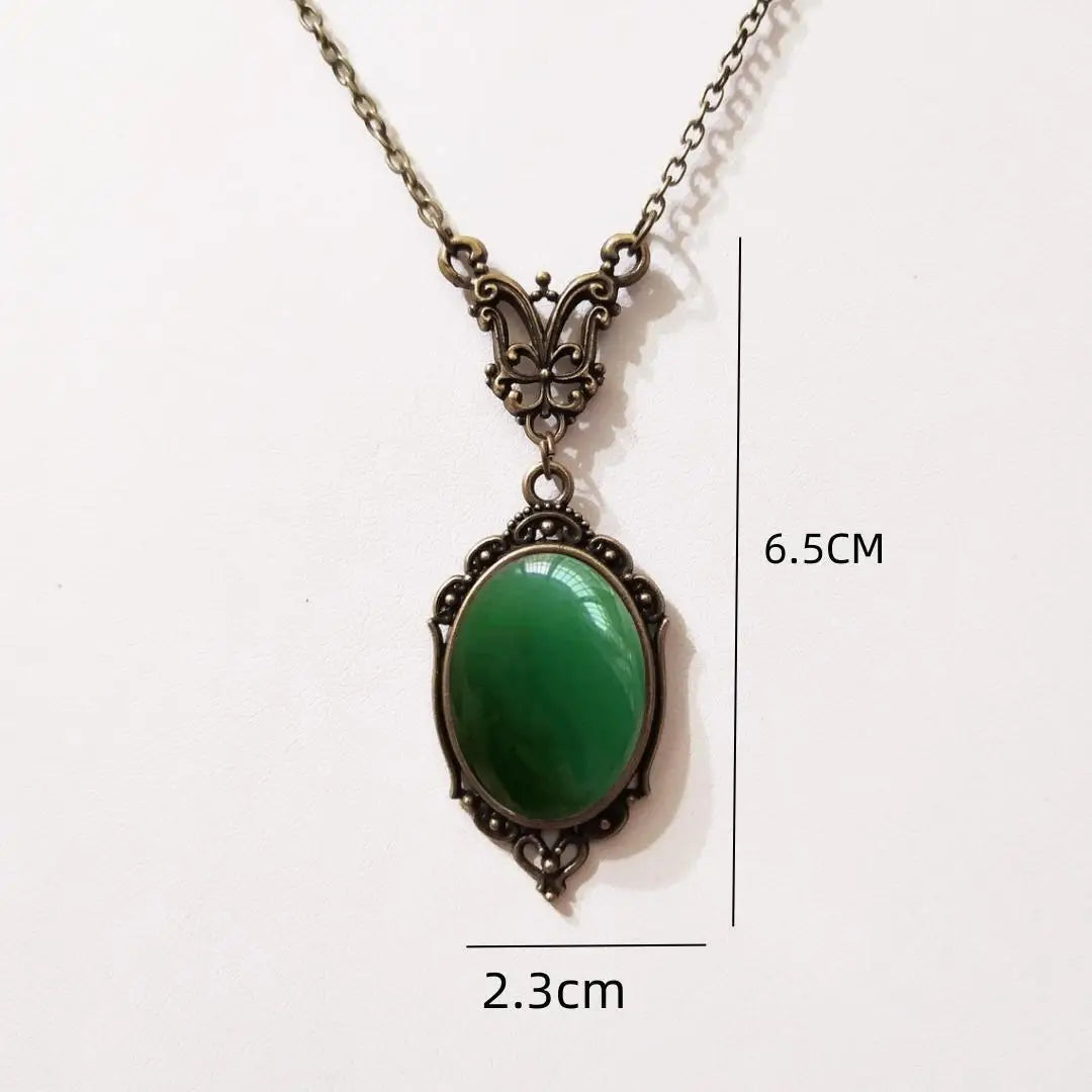 Gothic Vampire Blood Drop Necklace — Vintage Purple & Red Bat Eye Pendant, Witch Jewelry Accessory Gift for Women