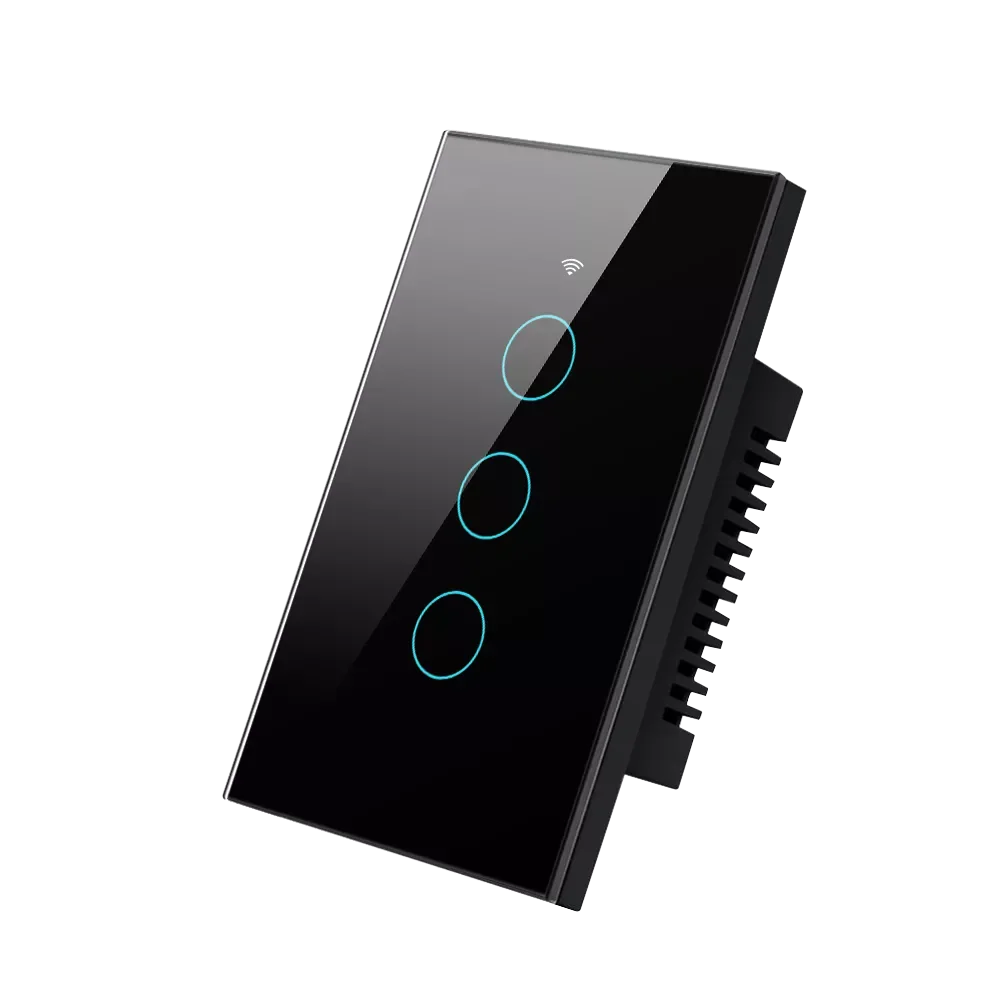 Tuya Smart WiFi Bluetooth Wall Touch Light Switch No Neutral Wire Required US 1-4 Gang Alexa Google Home Compatible Switch