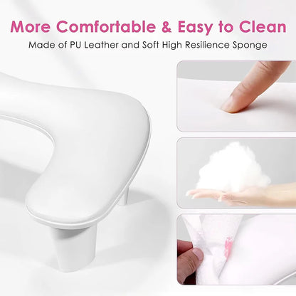U-Shaped Nail Arm Rest Pillow with Detachable Brackets – Manicure Hand Rest for Nail Salon