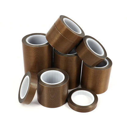 High Temperature Resistant PTFE Cloth Adhesive Tape – 300°C Heat Insulation Sealing Tape, Industrial Grade 5–100mm Width, Machine Protection & Sealing Tape