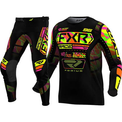 NEW FXR Off-Road Motorcycle Clothing Set – MX Jersey & Pants Combo for Dirt Bike Racing & Motocross