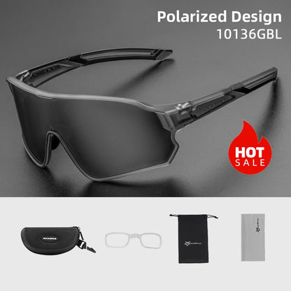 ROCKBROS Polarized Sports Sunglasses — UV400 Cycling Glasses for Outdoor Hiking, Golf & Camping