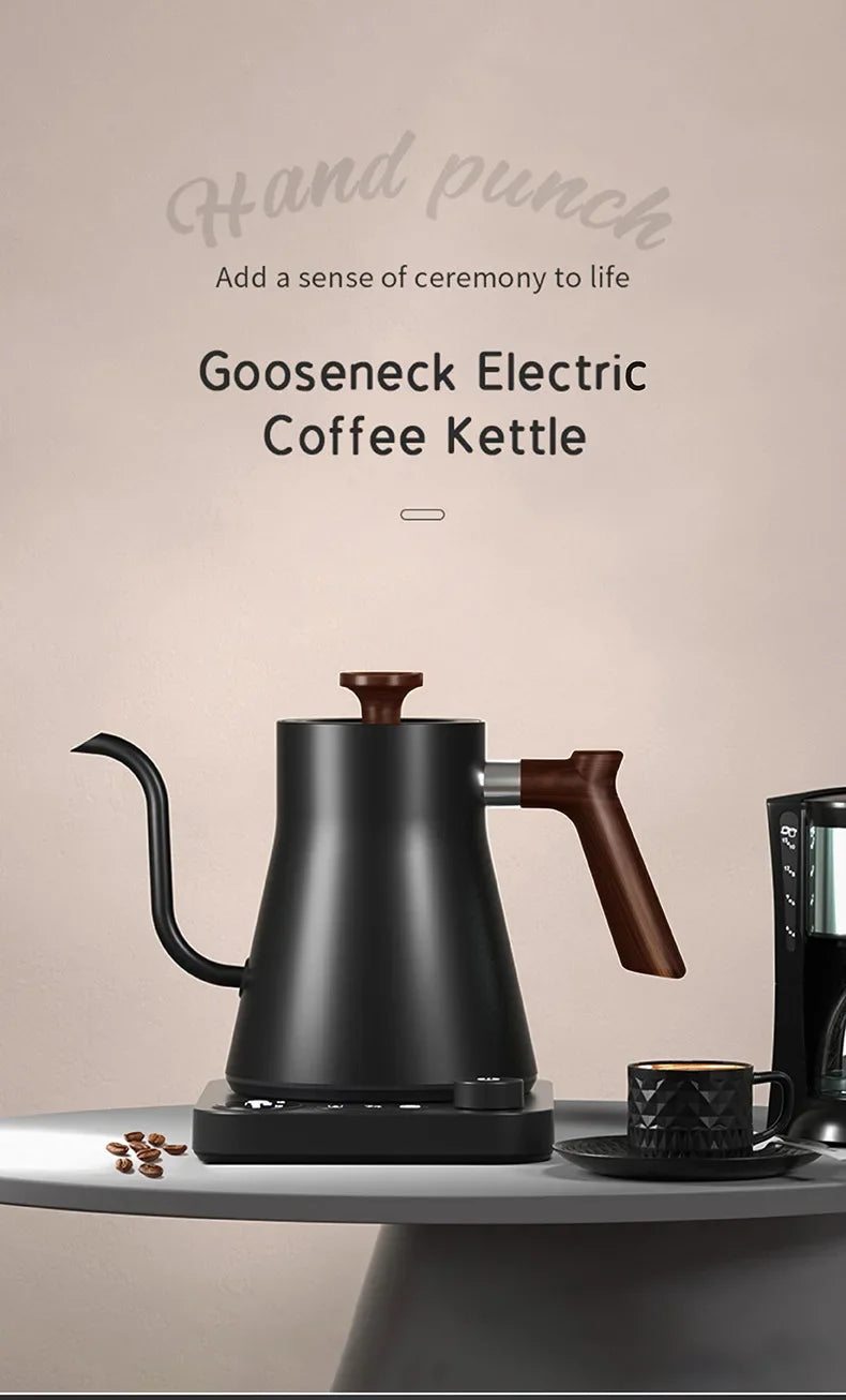 900ml Smart Electric Kettle — Constant Temperature Gooseneck Pot for Hand-Brewed Coffee & Milk Powder
