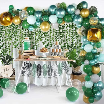 11M Artificial Ivy Leaf Garland — Green Hanging Vine for Outdoor Garden, Wall, Wedding & Home Decor