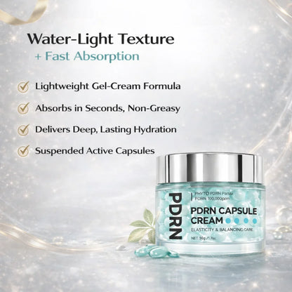 PDRN Capsule Cream 100 Moisturizer with Hyaluronic Acid & 9 Peptides, Hydrating, Firming & Nourishing Face Cream