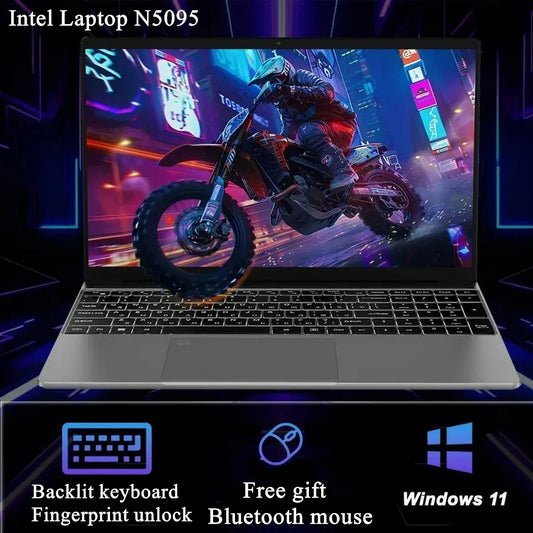 CARBAYTA 15.6" Laptop – Intel Celeron N5095, 16–32GB RAM, 128GB–2TB SSD, Windows 11, 1080P Notebook for Office & Study