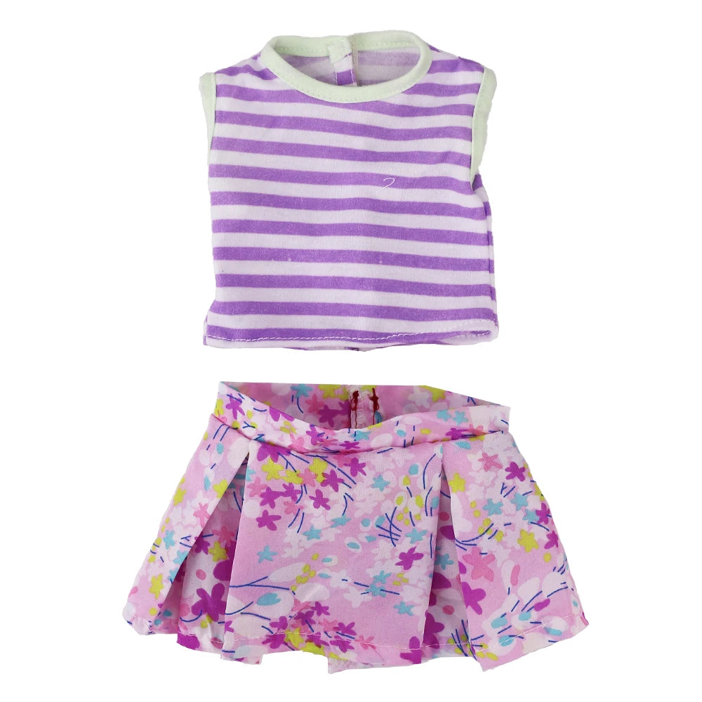 18-Inch Doll Nightdress Outfit — Purple Series Clothes for American & 43CM Baby Dolls, Our Generation Doll Gift