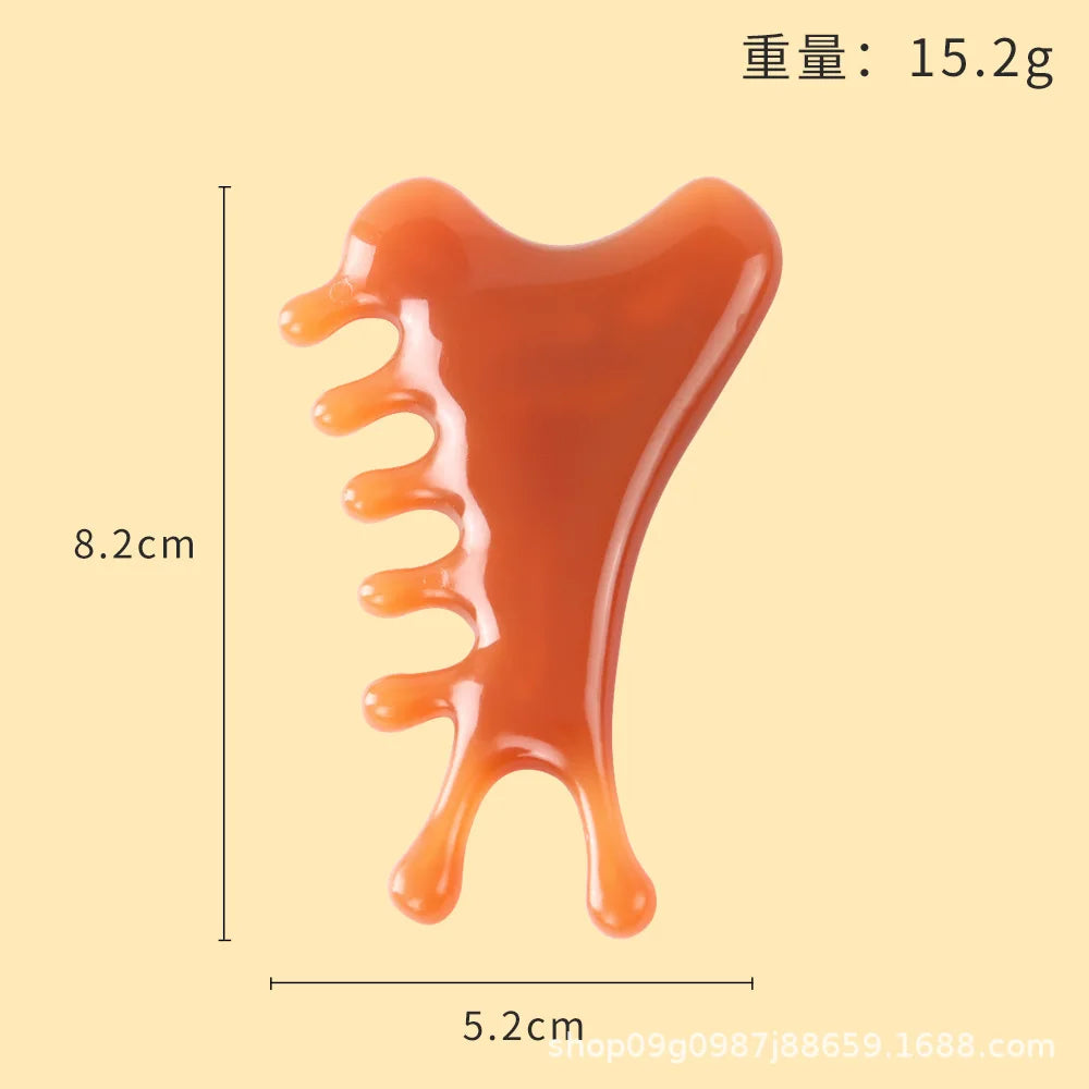 Guasha Massage Scraper – Beeswax Face & Eye Massager, Acupuncture Gua Sha Board for SPA and Beauty Therapy