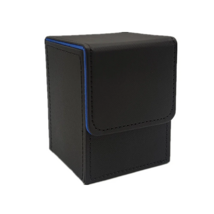 Leather Trading Card Deck Box - Single-Sleeve Storage Case for 100+ Cards