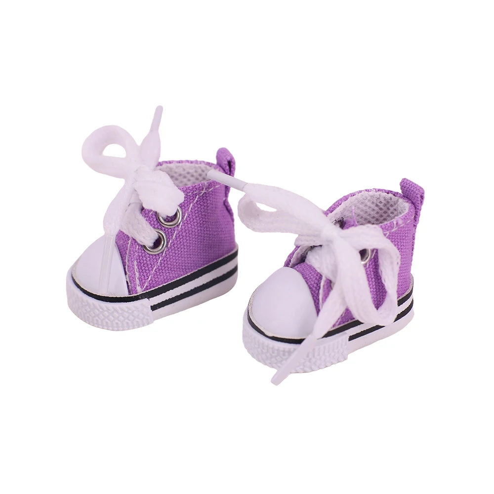 3.8cm Canvas Martin Boots for 17cm Labubu Kpop Dolls | Plush Doll Shoes Accessories & Holiday Gift