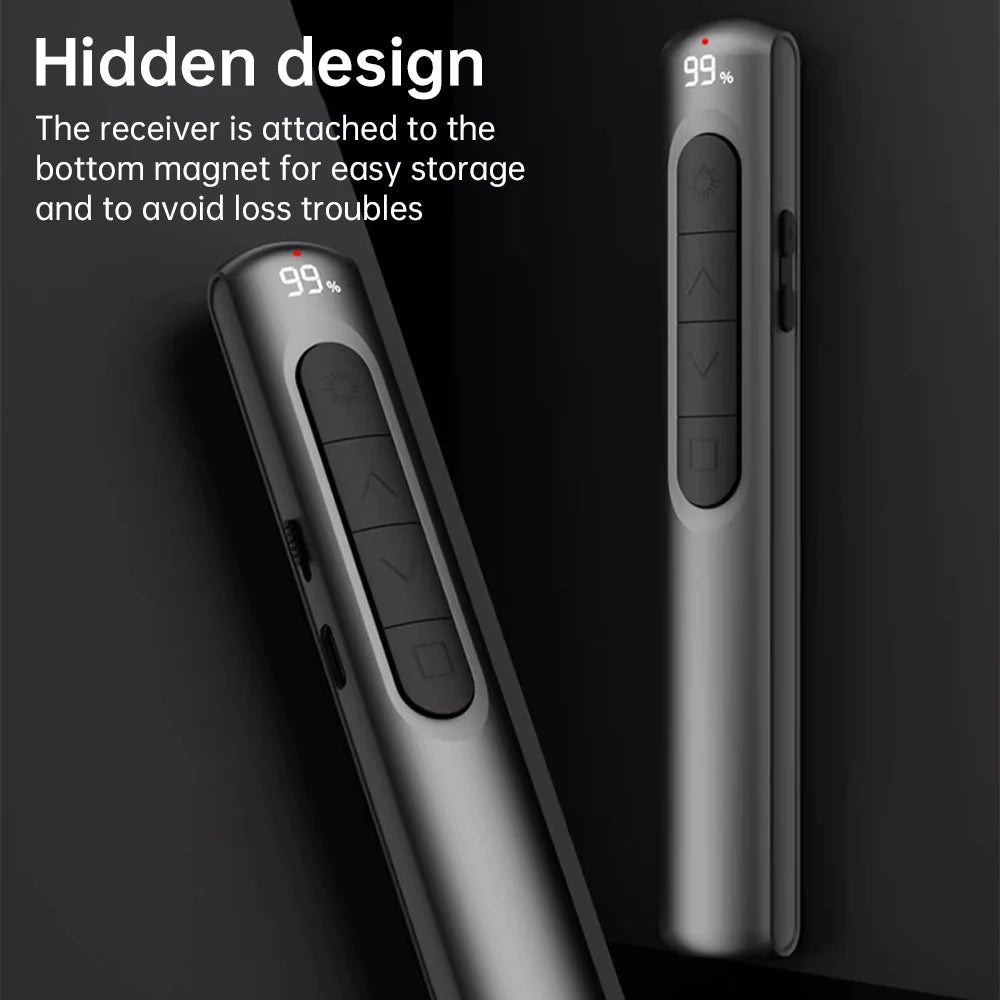 Wireless Remote Control Page Turner – Rechargeable Digital Display Clicker with Volume Controller