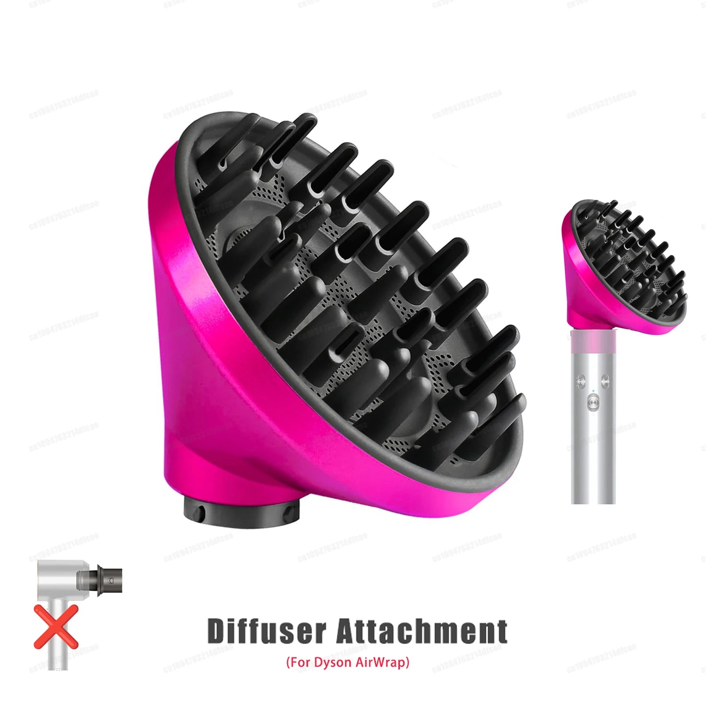 Dyson Airwrap HS01/HS05 Hair Styling Nozzle Brush – 30/40mm Anti-Hair Auto-Curling 360° Rotating Attachment for Dyson Hair Dryer
