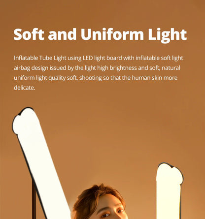 Ambitful GC12 Gold Crow Flexible Photography Lighting - 2700K-6500K Portable LED Soft Light, Inflatable Air Light