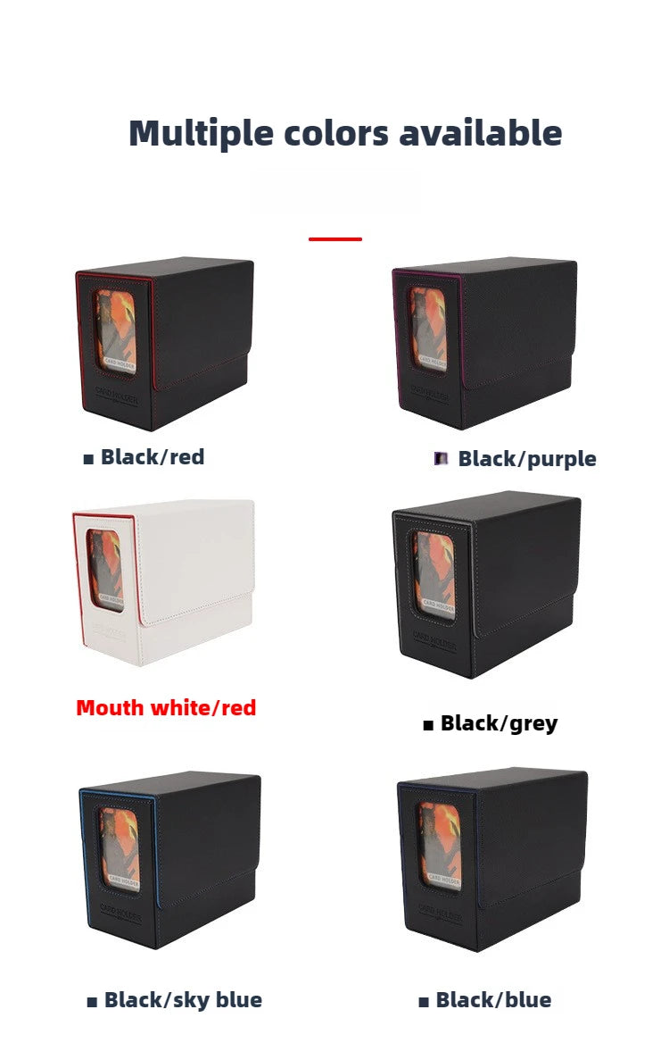 3-in-1 MTG Deck Box – Card Storage Case for 200+ Single-Sleeved TCG/CCG Cards with 4 Dividers & 2 Toploaders