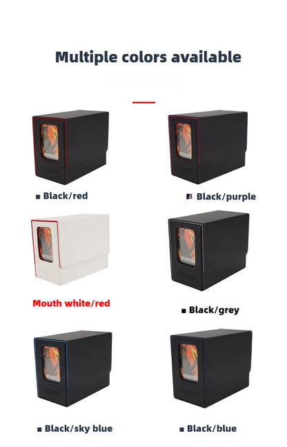 3-in-1 MTG Deck Box – Card Storage Case for 200+ Single-Sleeved TCG/CCG Cards with 4 Dividers & 2 Toploaders