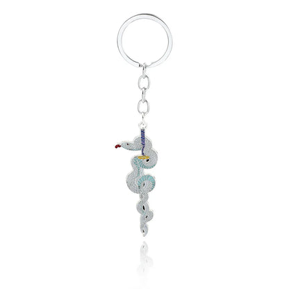 Anime Demon Slayer Sword Keychain – Mini Japanese Katana Enamel Pendant Souvenir Key Ring Bag Charm Exquisite Gift Decor