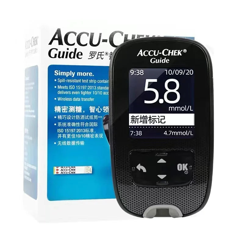 Accu-Chek Guide Blood Glucose Test Kit - Glucose Test Strips, Lancets and Blood Sampling Needles for Blood Sugar Monitoring