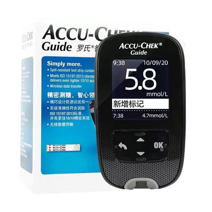 Accu-Chek Guide Blood Glucose Test Kit - Glucose Test Strips, Lancets and Blood Sampling Needles for Blood Sugar Monitoring