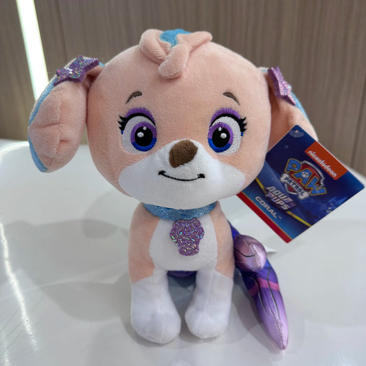 PAW Patrol Coral Plush Toy - Official Cartoon Stuffed Animal 9" Kids Birthday & Christmas Gift for Ages 2+