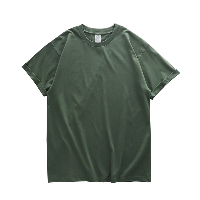 Dukeen Heavyweight Cotton T-Shirt - 280gsm Oversized Short Sleeve Casual Tee for Men Summer Streetwear