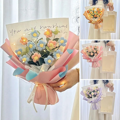 Graduation Bouquet 2025 – Crochet & Knitted Artificial Flowers for Wedding, Valentine’s & Special Occasion Gifts
