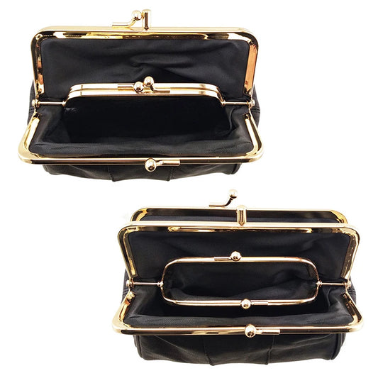 BELLO TUTTI Leather Mini Coin Purse - Women’s Small Wallet with Metal Clasp, Key Holder & Card ID Pocket
