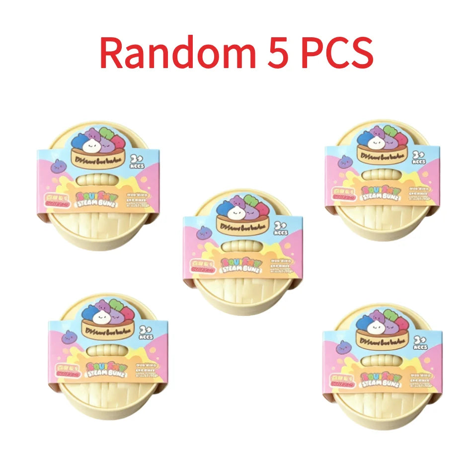 Colorful Dumpling Squishy Toy - Blind Box Stress Relief Fidget Squeeze Toy for Anxiety Relaxation & Happiness