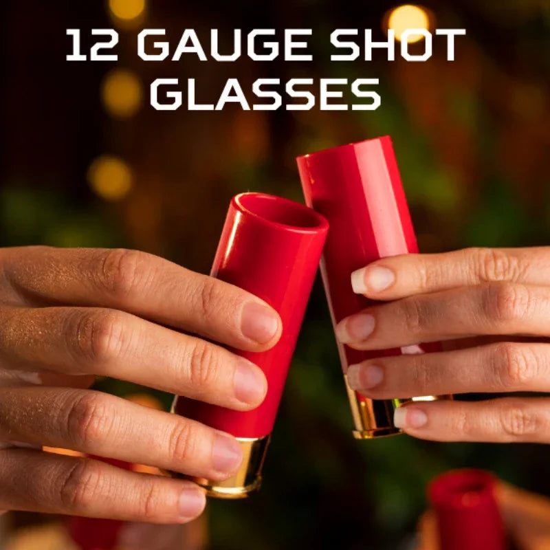 4PCS/Set Shotgun Bullet Shape Shot Glasses: Creative High-Quality Plastic Drinking Cups - Party Drinkware Gift (36ML)