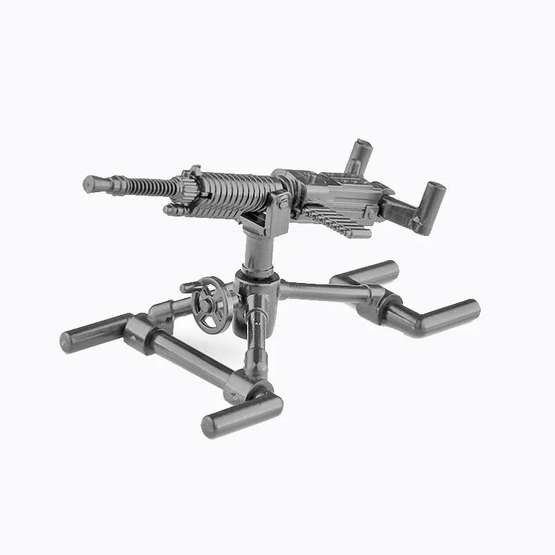 Military Building Blocks Soldier Set - Tactical Weapons Figures with Gatling Gun, Rifle, Mortar & Accessories Toy Kit