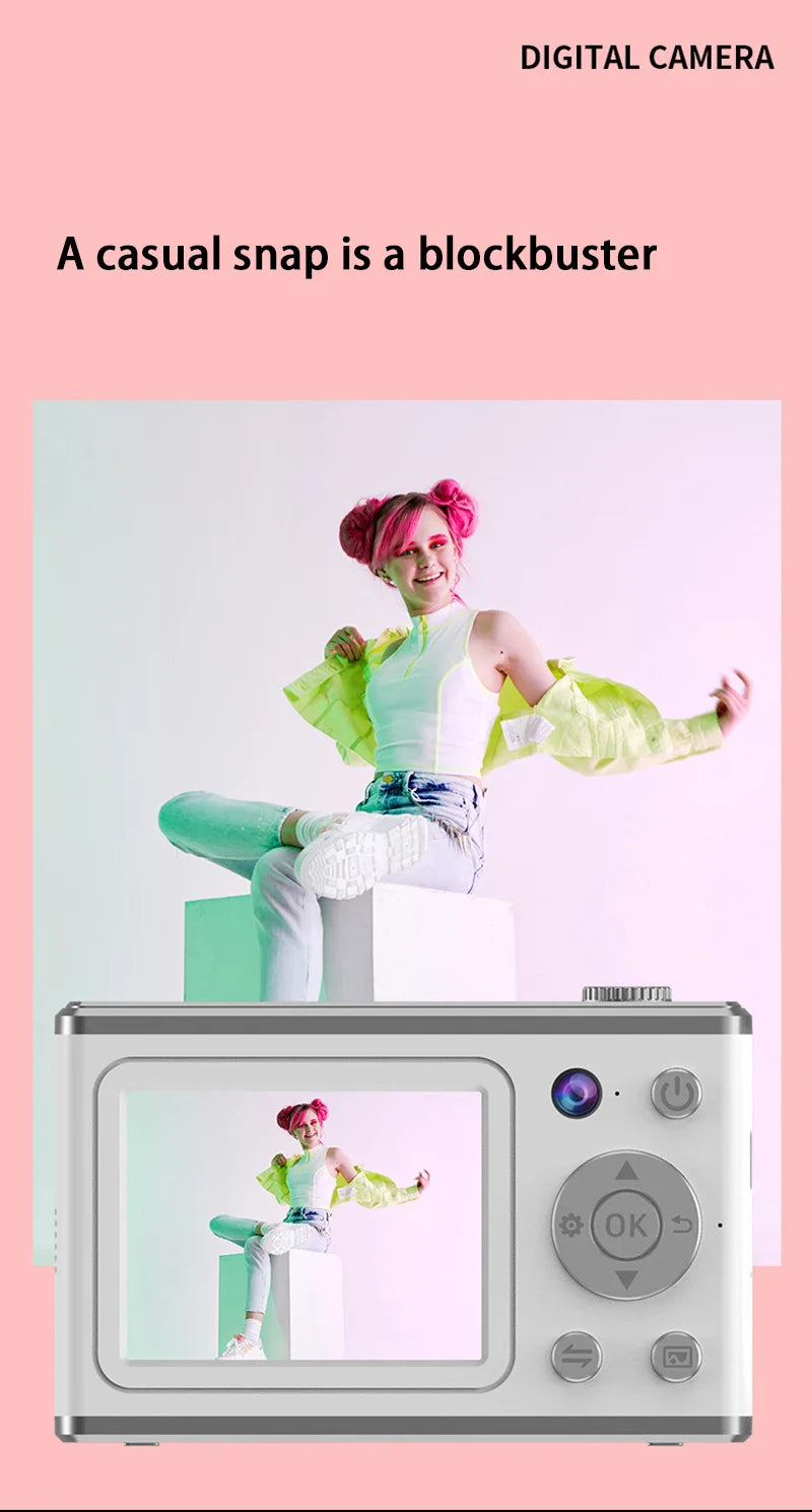 Xiaomi 64MP Digital Camera – HD Dual Lens with Zoom, Auto Focus, Smart Fill Light, Perfect for All Ages