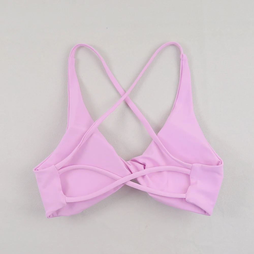 Sexy Slim Shoulder Strap Sports Bra – High Stretch Comfortable Breathable Yoga & Gym Workout Underwear with Detachable Straps