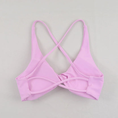 Sexy Slim Shoulder Strap Sports Bra – High Stretch Comfortable Breathable Yoga & Gym Workout Underwear with Detachable Straps