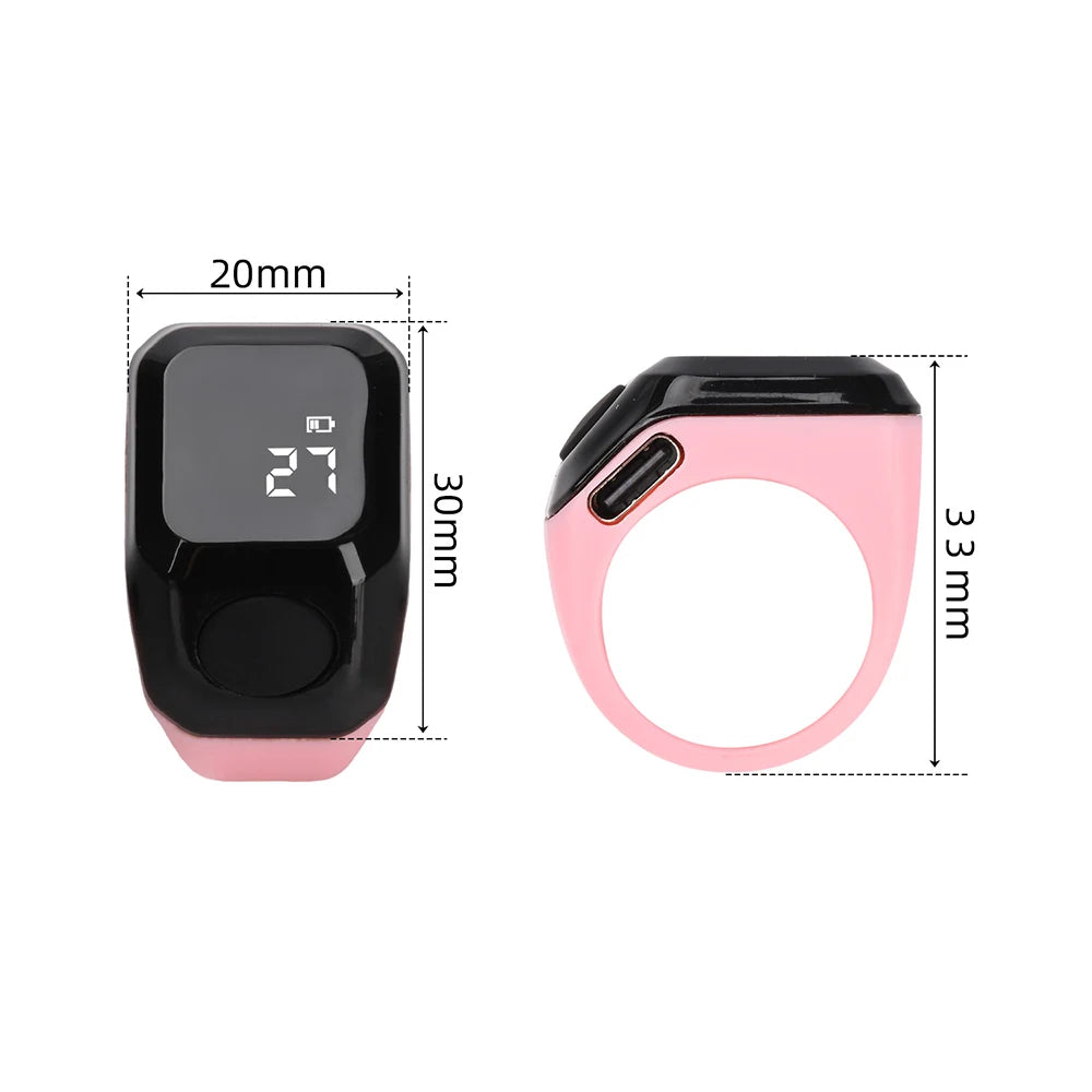 Digital Ring Counter - Bluetooth App Control OLED Display Rechargeable Prayer Counter