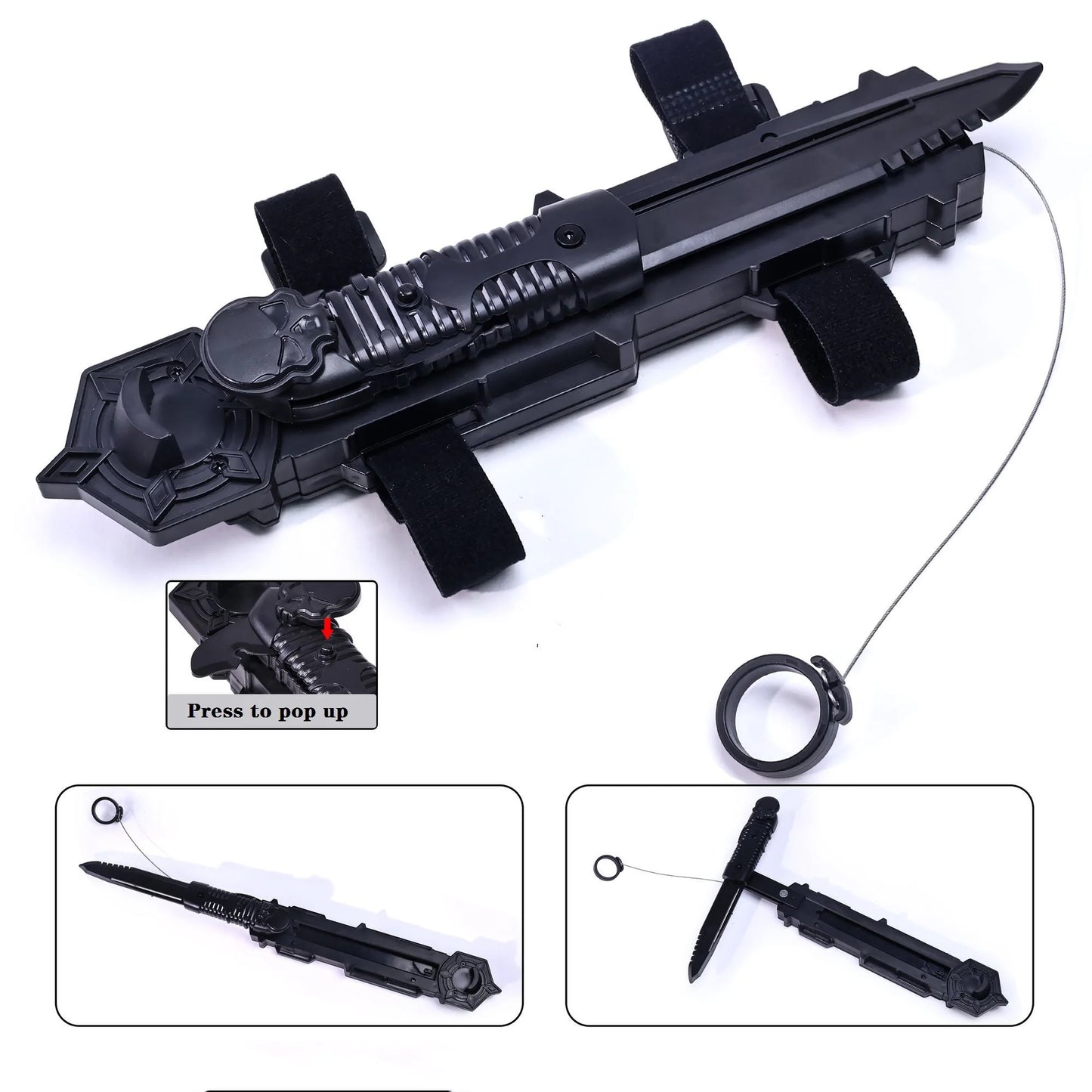 Assassin Sleeve Sword Toy - Retractable Rotating Blade Cosplay Prop for Kids, Interactive Game Play & Birthday Party Gift