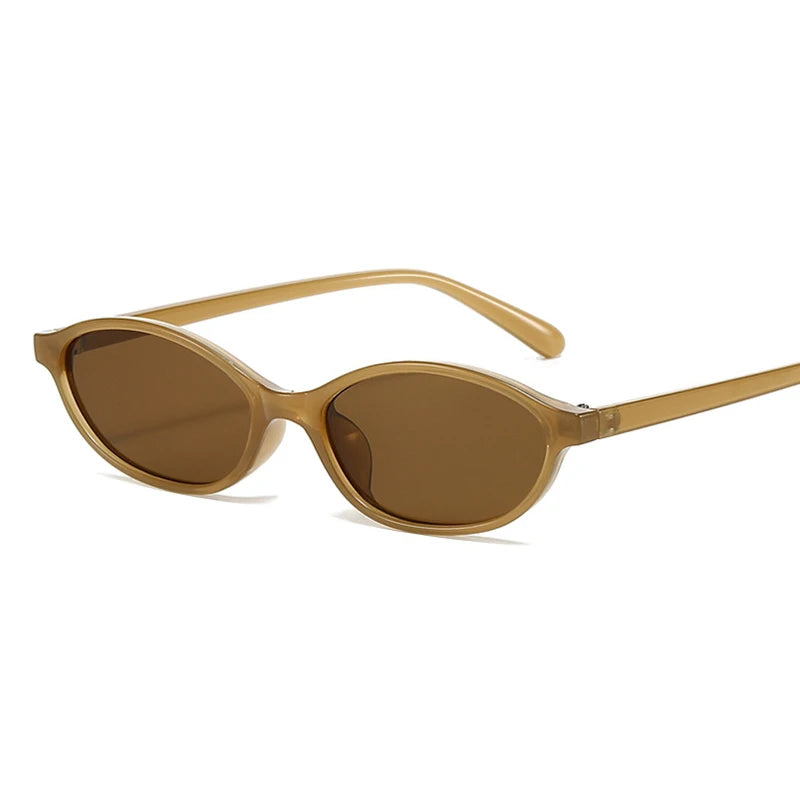 Sexy Small Oval Women's Sunglasses 2024 – New Fashion Black & Brown Summer Shades, Trendy Unique Eyewear for Men & Women