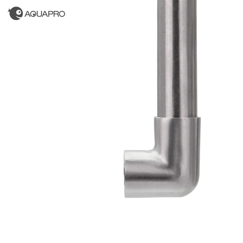 AQUAPRO Mini Stainless Steel Skimmer – Inlet & Outlet Pipes for Aquarium Fish Tanks, Filtro Accessories