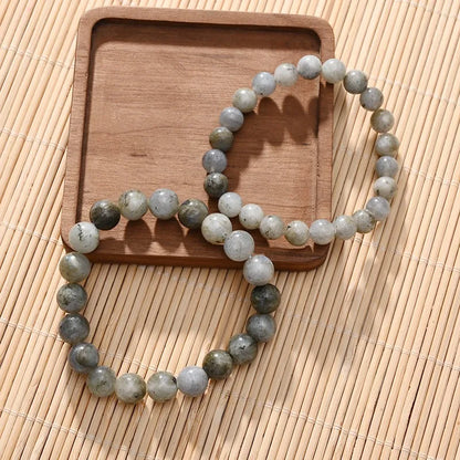 4mm 6mm 8mm Labradorite Bracelet, Handmade Natural Stone Jewelry for Women, Semi-Precious Gemstone Gift