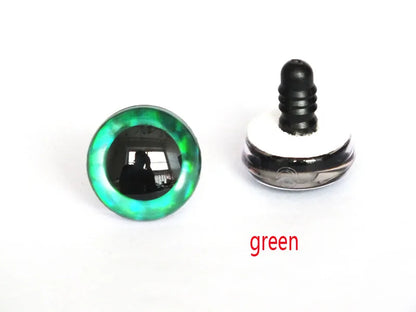 20PCS 3D Colorful Trapezoid Doll Eyes — 12 Colors, Sizes 9mm–35mm for DIY Crafting & Toy Making