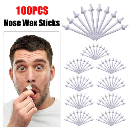 Portable Nose Wax Kit 50g-100g for Men & Women - Nail & Nose Hair Removal with Cleaning Wax Kit & Clipper