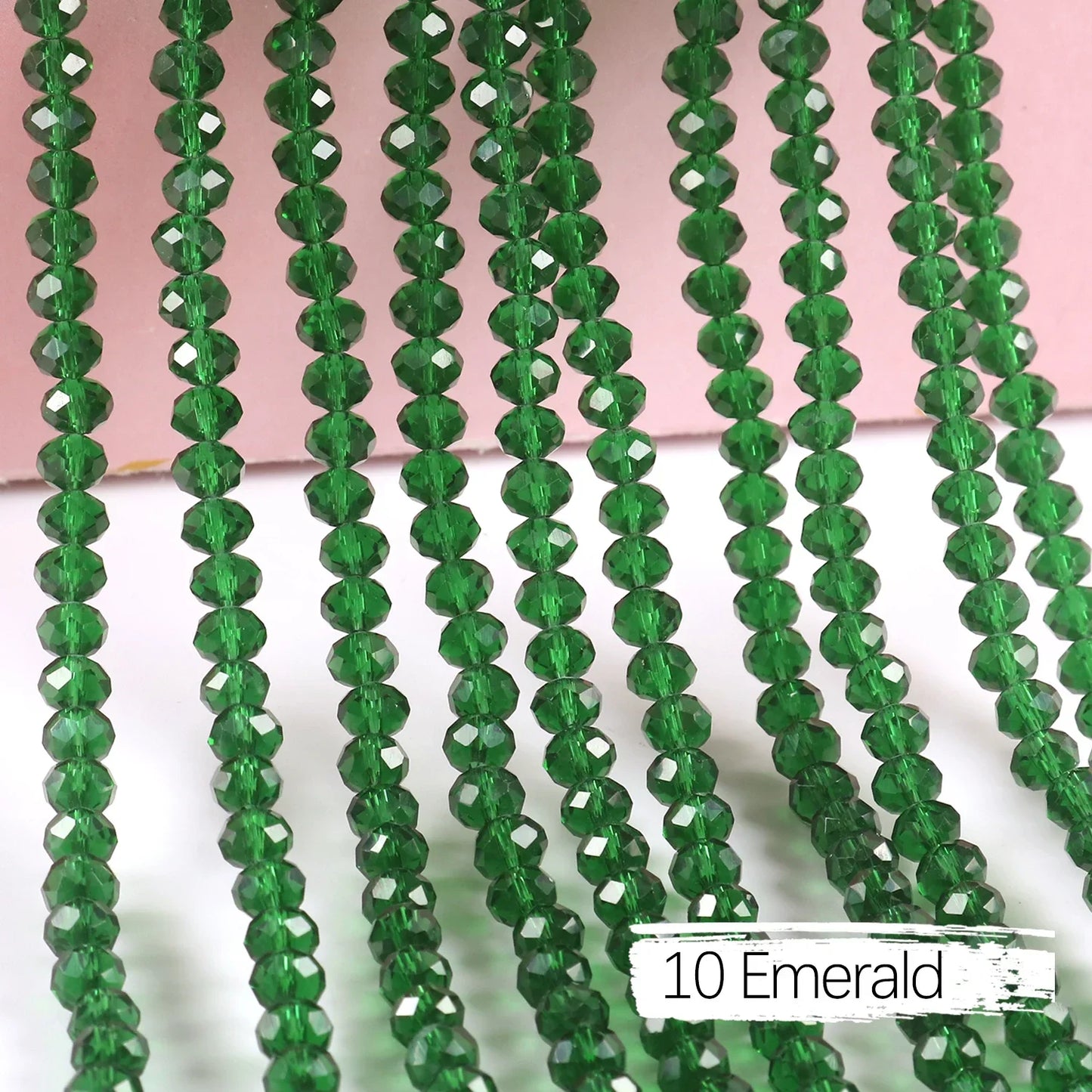 Austria Crystal Rondelle Beads - 2mm/4mm/6mm/8mm Faceted Glass Spacer Beads for DIY Jewelry & Bracelet Making